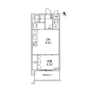 ウィルテラス押上【6階】の間取り
