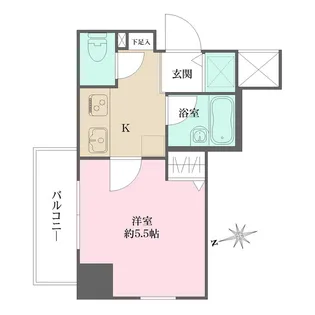 クレアシオン六本木【7階】の間取り