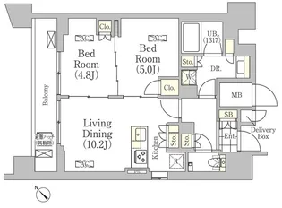 メゾンカルム日本橋馬喰町【14階】の間取り