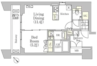 メゾンカルム日本橋馬喰町【5階】の間取り