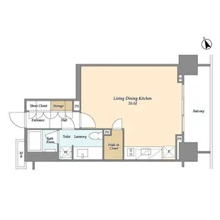 ASPRIME八丁堀【3階】の間取り