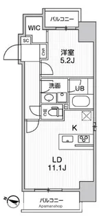 シーズンフラッツ押上【5階】の間取り