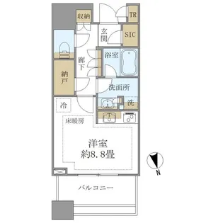 白金ザ・スカイ東棟【7階】の間取り