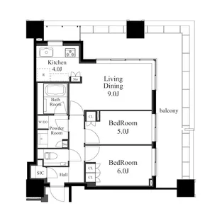 白金ザ・スカイ 【19階】の間取り