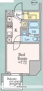ドゥーエ西大島Ⅲ【7階】の間取り