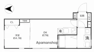 CREAL住吉【5階】の間取り