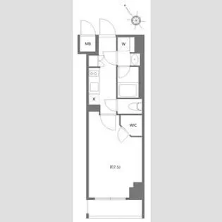 ケーディーエックスレジデンス豊洲【5階】の間取り
