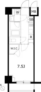 ケーディーエックスレジデンス豊洲【2階】の間取り