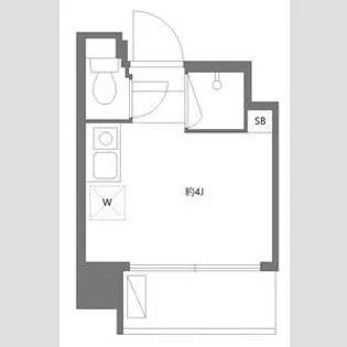 デコズキャッスル赤坂【6階】の間取り
