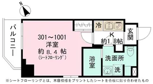 ルシェロ平井【9階】の間取り