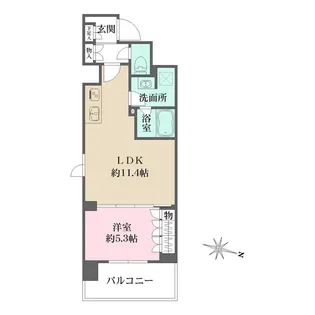 プライムアーバン菊川【7階】の間取り