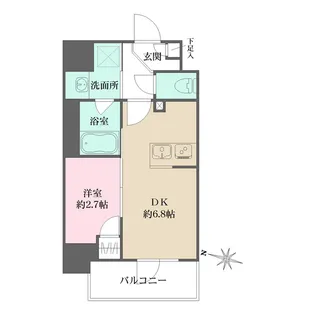 プライムアーバン菊川【7階】の間取り
