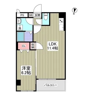 ハーキュリーズ両国【6階】の間取り