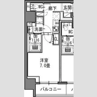 SーRESIDENCE新御徒町EAST【3階】の間取り