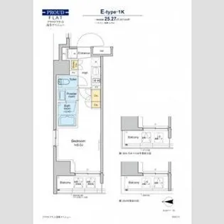 プラウドフラット浅草アベニュー【12階】の間取り