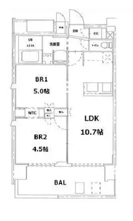 SーRESIDENCE錦糸町パークサイド【10階】の間取り