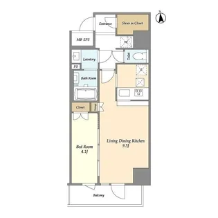 LA DOUCEUR東神田【5階】の間取り