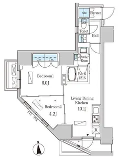 ルジュール神田須田町【8階】の間取り