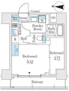 ヴァンクール菊川駅前【3階】の間取り