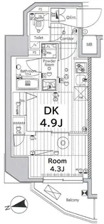 メイクス上野【11階】の間取り