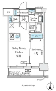 ディームス東陽町Ⅱ【4階】の間取り