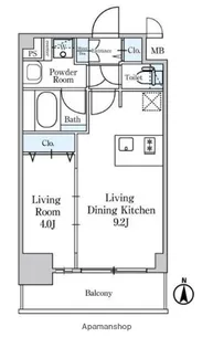 ディームス東陽町Ⅱ【410号室】の間取り