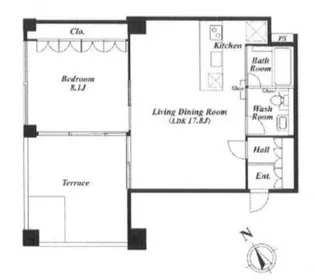 QIZ広尾【5階】の間取り