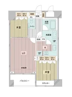 ドゥーエ日本橋【13階】の間取り