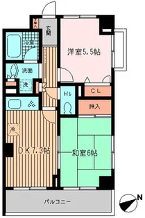 ラポール三田【7階】の間取り