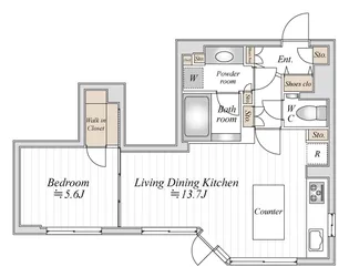 ドゥーエ銀座イーストⅠ【10階】の間取り