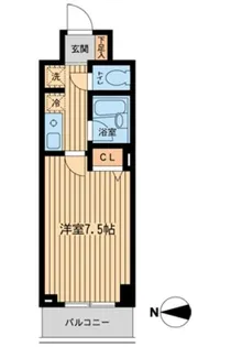 ドゥーエ西大島【0206号室】の間取り