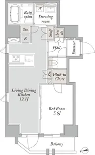 ジオエント御徒町【11階】の間取り