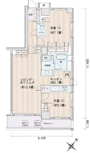 エスティメゾン豊洲レジデンスE【3階】の間取り