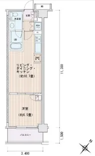 エスティメゾン豊洲レジデンスE【8階】の間取り