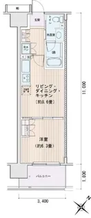 エスティメゾン豊洲レジデンスC【10階】の間取り