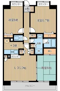 CITY SPIRE 西葛西【3階】の間取り