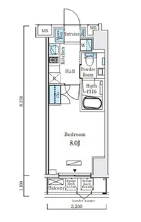 グレイスコート岩本町【5階】の間取り