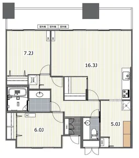 リバーサイド隅田セントラルタワーパレス【28階】の間取り