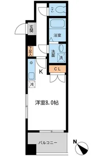 フィオーレ月島【0201号室】の間取り
