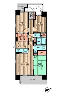 エコロジー浅草橋レジデンス【12階】の間取り