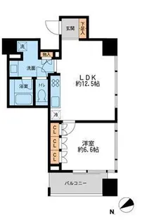 プロスペクトKALON三ノ輪【12階】の間取り