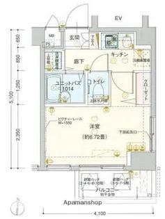ヴェルト両国【6階】の間取り