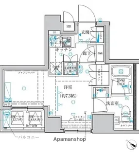 クレイシア日本橋水天宮前【8階】の間取り