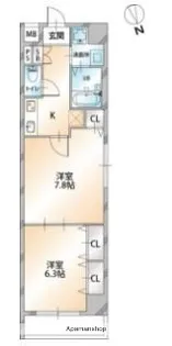 オーキッドレジデンス明石町【4階】の間取り