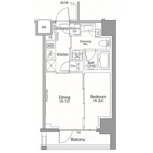 ザ・パークハビオSOHO南青山【4階】の間取り