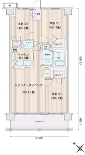 エスティメゾン豊洲レジデンスD【8階】の間取り