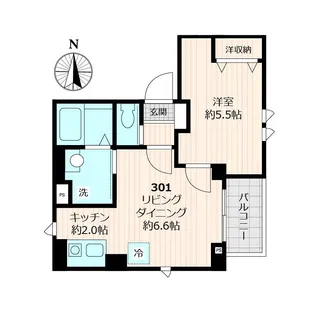 アイヴィレッジ【301号室号室】の間取り