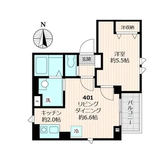 アイヴィレッジ【401号室号室】の間取り