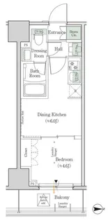 ワンルーフレジデンス新御徒町【9階】の間取り
