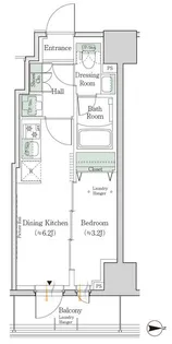 ワンルーフレジデンス新御徒町【7階】の間取り